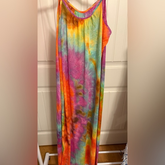 Solution brand Rainbow Tie-Dye Maxi Dress size M - Picture 3 of 5